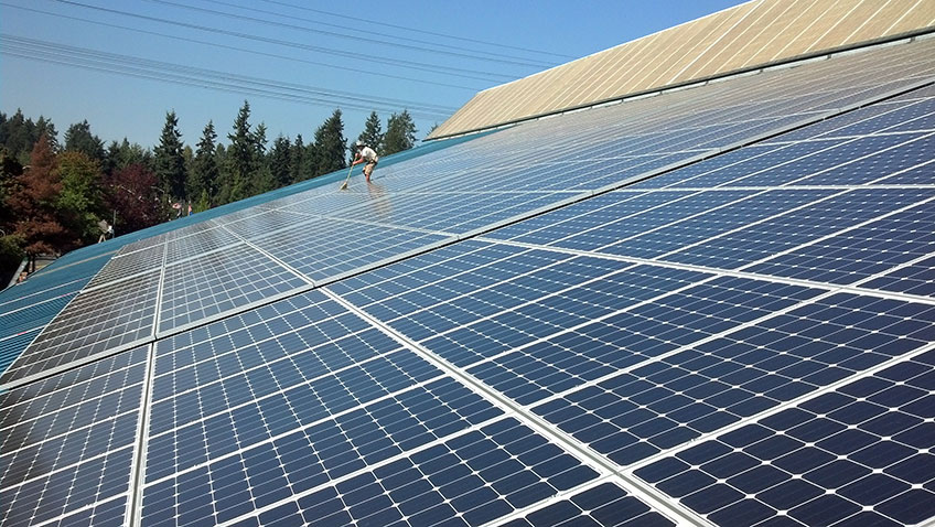 104 kW Solar PV System, King County Aquatic Center, Federal Way - Western Solar